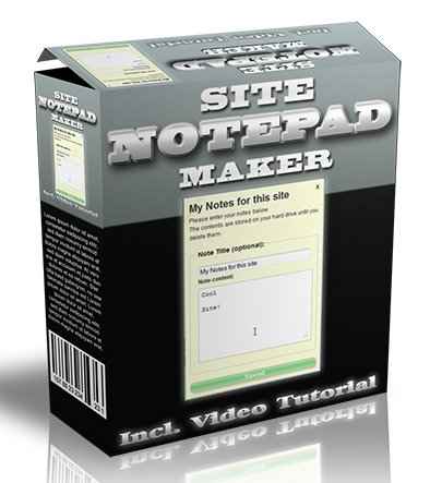 Site Notepad Maker - PLR Script for Adding Private Notes to Your Website