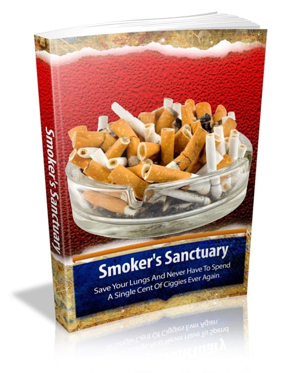 Digital addiction recovery guide with PLR MRR resell rights – Smoker's Sanctuary tools to quit smoking