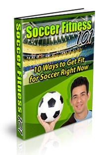 Soccer Fitness 101 digital ebook cover with PLR and MRR resell rights