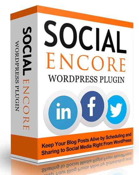 Social Encore WordPress plugin for automated social media sharing and PLR resell rights