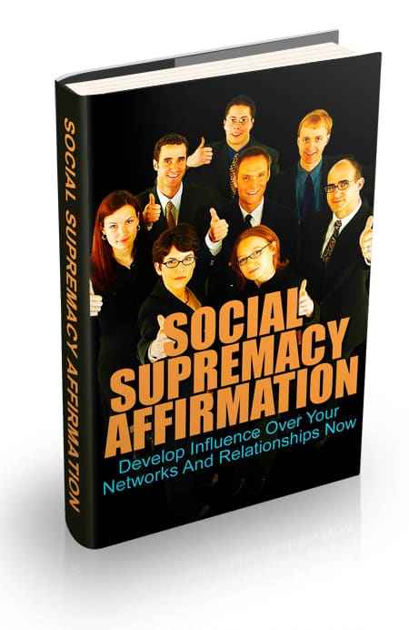 Social Supremacy Affirmation motivational digital PLR resell rights guide Clickbank success