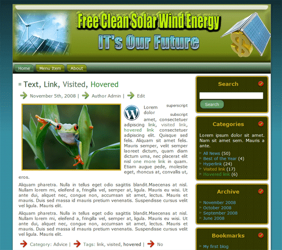 Solar and wind energy digital site with PLR resell rights for eco entrepreneurs
