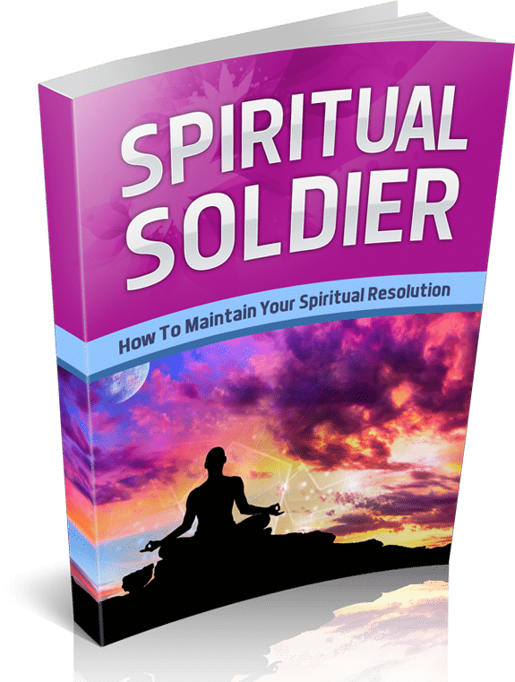 Spiritual Soldier book cover - digital download with PLR resell rights for spiritual connection guidance