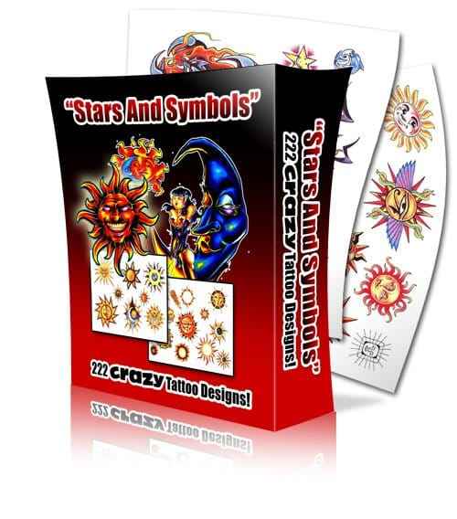 Over 220 rare star tattoo designs digital download with PLR MRR resell rights