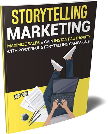 Storytelling marketing PLR report cover - digital download with resell rights