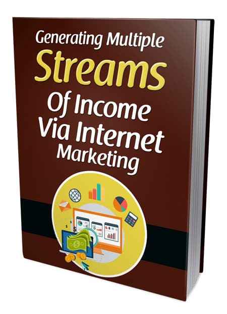 Streams of Income via Internet Marketing digital download with PLR MRR resell rights