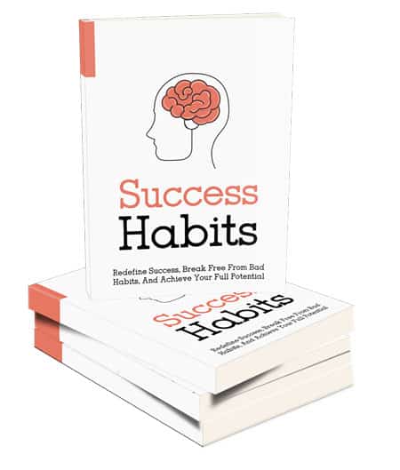 Digital download success habits guide with PLR MRR resell rights cover image