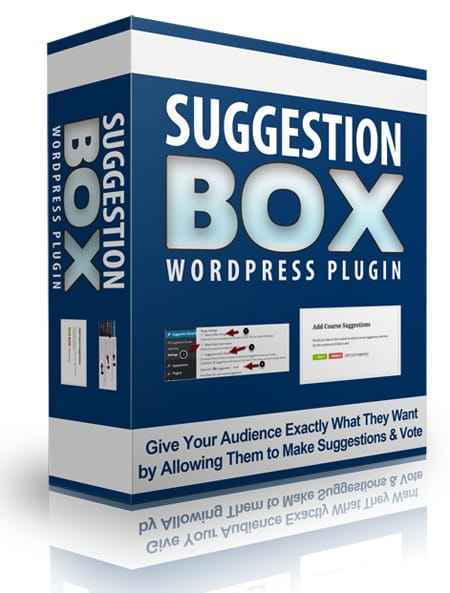 Suggestion Box WordPress Plugin - poll creator with PLR MRR resell rights for digital downloads