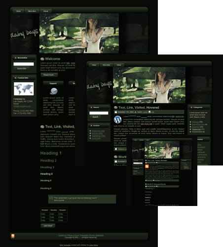 Summer Rain Theme digital download with PLR MRR resell rights for websites and planners