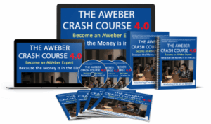 AWeber Crash Course 4.0 landing page image for email marketing course with PLR resell rights