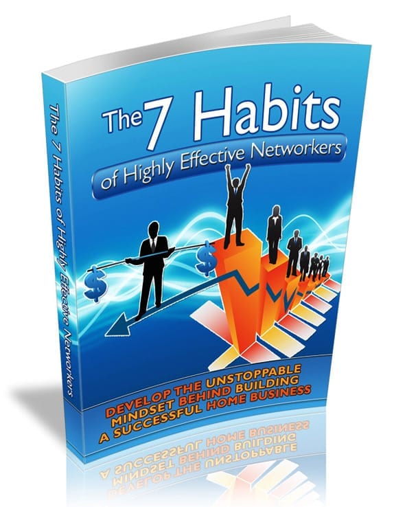 The 7 Habits Of Highly Effective Networkers book cover with PLR/MRR digital download rights