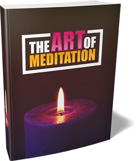 A peaceful meditation scene with a calm individual and relaxing nature background for stress relief ebook