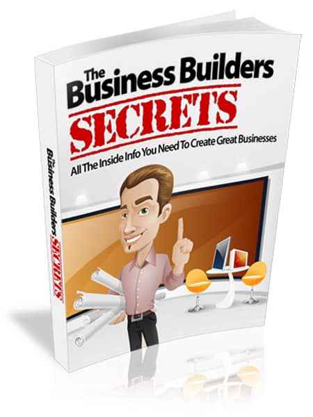 The Business Builders Secrets digital ebook cover showing strategies for online and offline business growth
