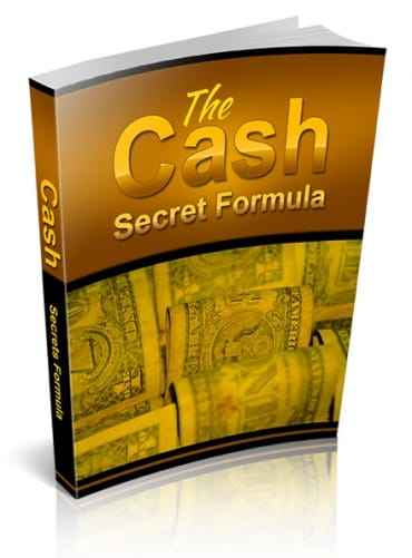 Digital ebook cover titled The Cash Secret Formula – instant download with PLR/MRR resell rights