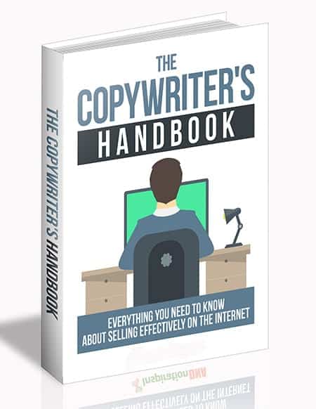 Copywriting ebook cover showing persuasive writing and PLR resell rights digital download