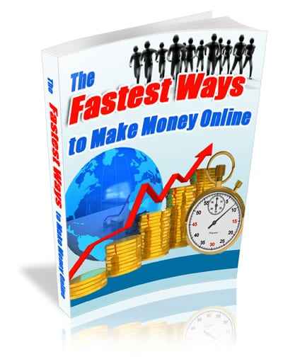 Fastest Ways To Make Money Online digital guide with PLR MRR resell rights image