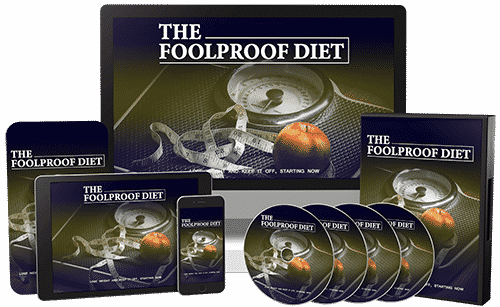 Foolproof diet video course showing weight loss and healthy eating plan with PLR rights