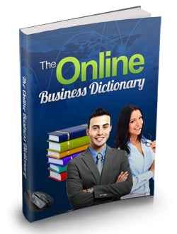 The Online Business Dictionary PLR MRR digital download glossary for internet marketing terms and eCommerce beginners