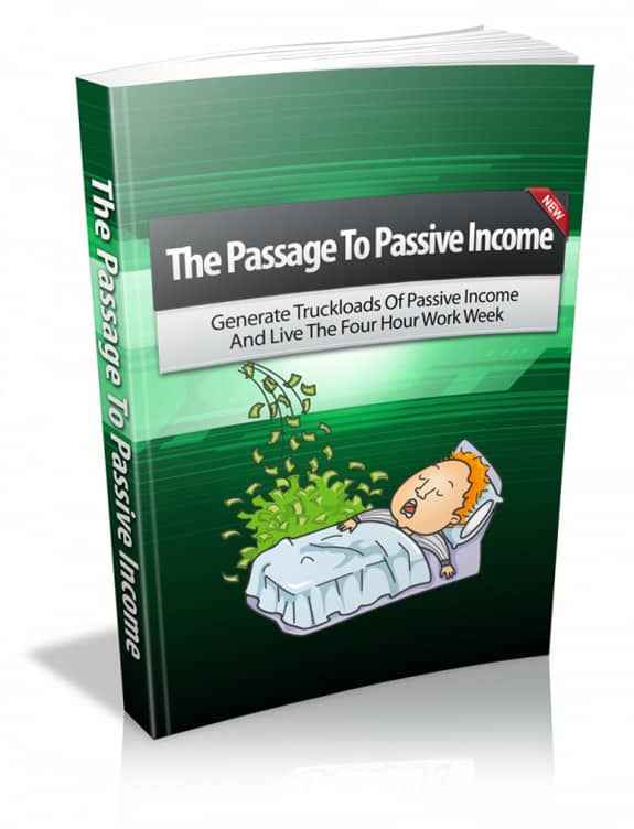 The Passage To Passive Income digital ebook cover with passive income concepts and PLR resell rights