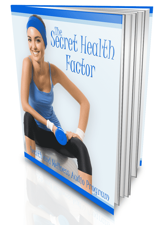 The Secret Health Factor digital product cover with health transformation concepts for PLR resell