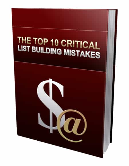 Email marketing mistakes digital PLR guide cover showing critical errors to avoid