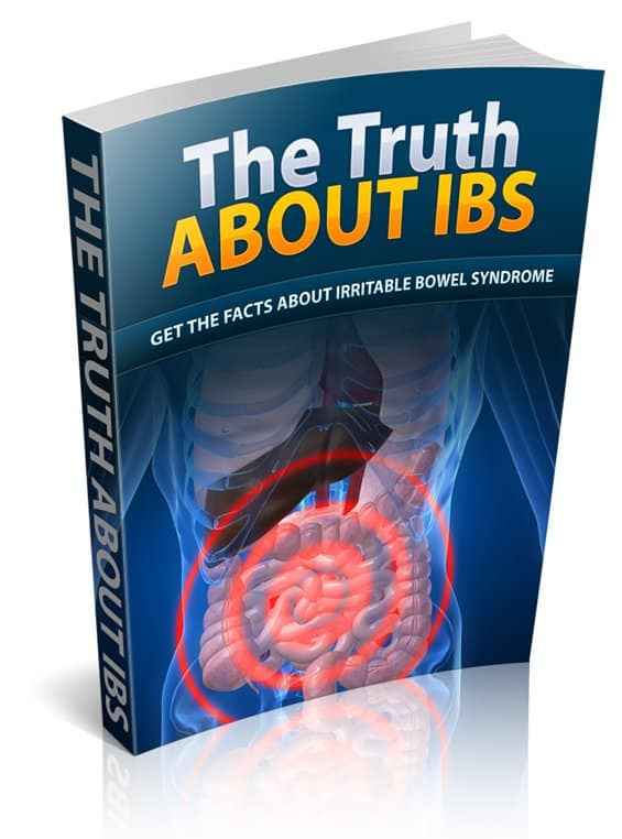 The Truth About IBS digital ebook cover with helpful management tips and PLR resell rights