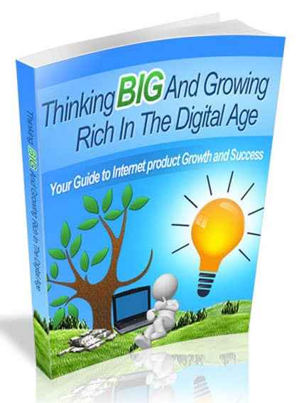 Think Big Grow Rich digital age PLR eBook with resell rights for knowledge marketing online