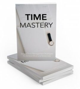Time mastery ebook cover with PLR resell rights for digital download productivity guide