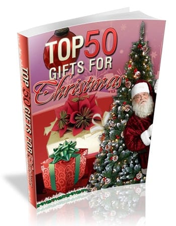 Top 50 Gifts For Christmas digital PLR ebook with full resell rights for holiday marketers