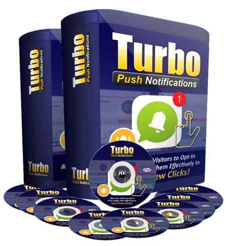 Turbo Push Notifications – digital download with PLR resell rights for push notification opt-ins