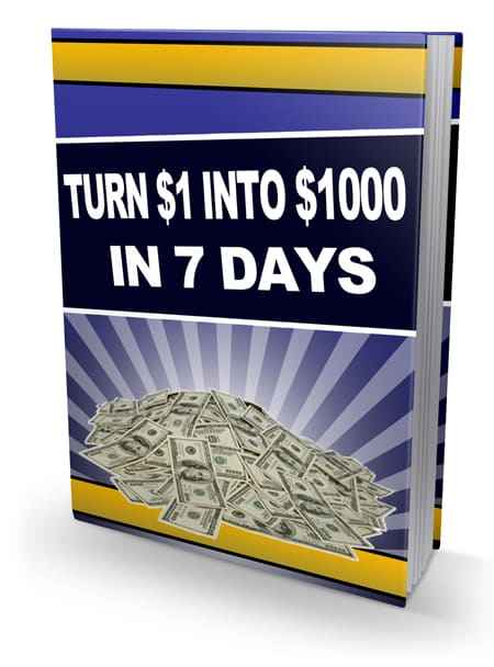 Turn $1 Into $1000 In 7 Days – email list building method with PLR resell rights