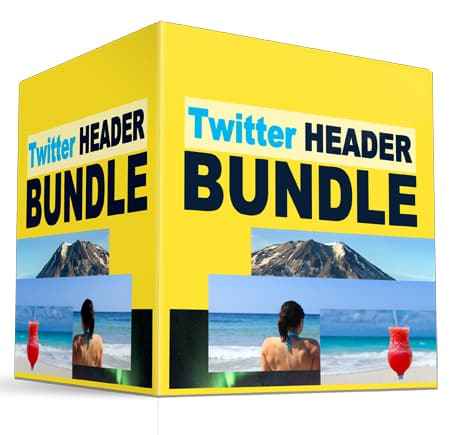 Professional Twitter header bundle with PLR MRR rights for digital download and resale