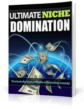 Ultimate Niche Domination PLR digital report cover showing niche marketing strategies