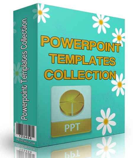 Professional PowerPoint templates collection with PLR MRR resell rights for web presentations and digital downloads