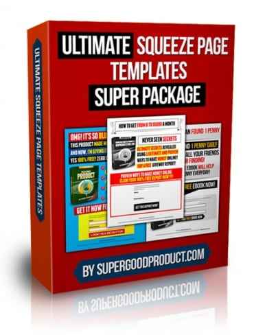 Ultimate Squeeze Page Templates Super Package - 10 professional squeeze page designs with PLR resell rights