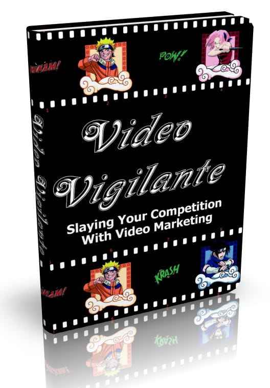 Video Vigilante PLR cover showcasing video marketing guide with resell rights