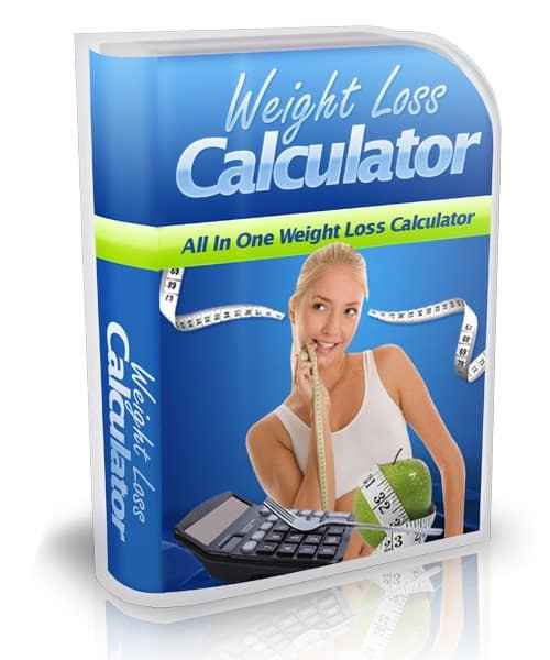 Weight Loss Calculator tool with PLR/MRR resell rights for digital download and fitness tracking