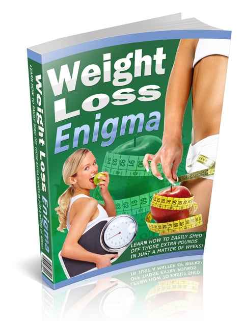 Weight Loss Enigma eBook cover – digital download with PLR/MRR resell rights for successful weight loss