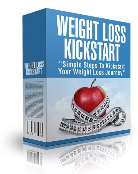 Weight Loss Kickstart ebook cover – digital guide with PLR and MRR resell rights for weight loss journey
