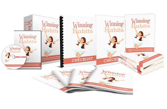 Winning Habits video upgrade showing success habits and digital product preview