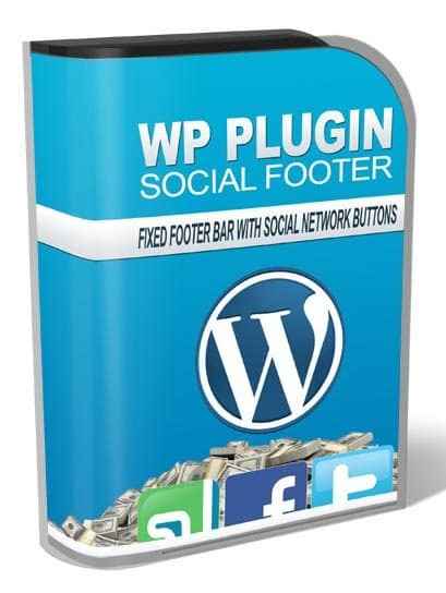 WP Social Footer plugin showing fixed bar with social share buttons for Facebook Twitter StumbleUpon