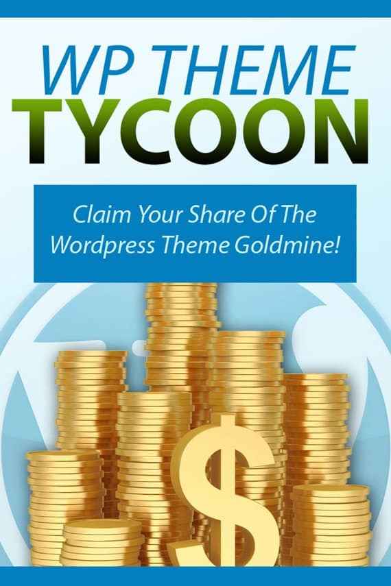 WP Theme Tycoon digital PLR guide showing how to profit from WordPress themes without design skills