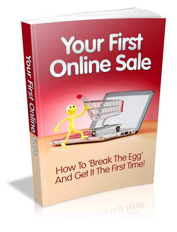 Your First Online Sale eBook with PLR MRR resell rights for Internet marketing beginners