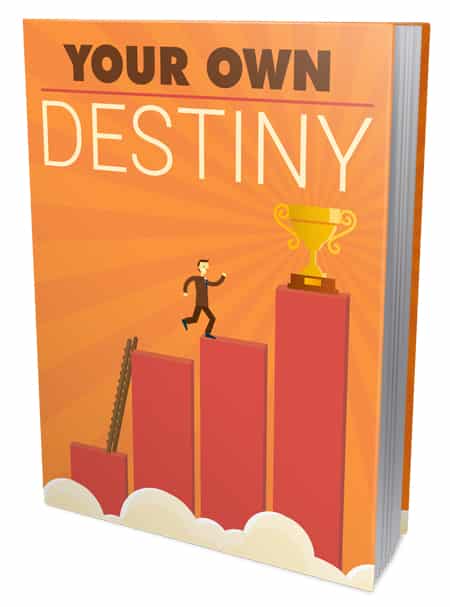 Empowerment book cover showing a person steering their own destiny with life control keywords