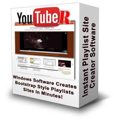 YouTubeR Playlist Creator software with PLR/MRR resell rights for building video playlist sites