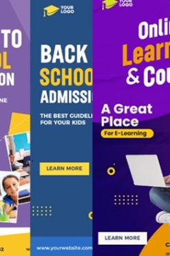 education vertical ad templates